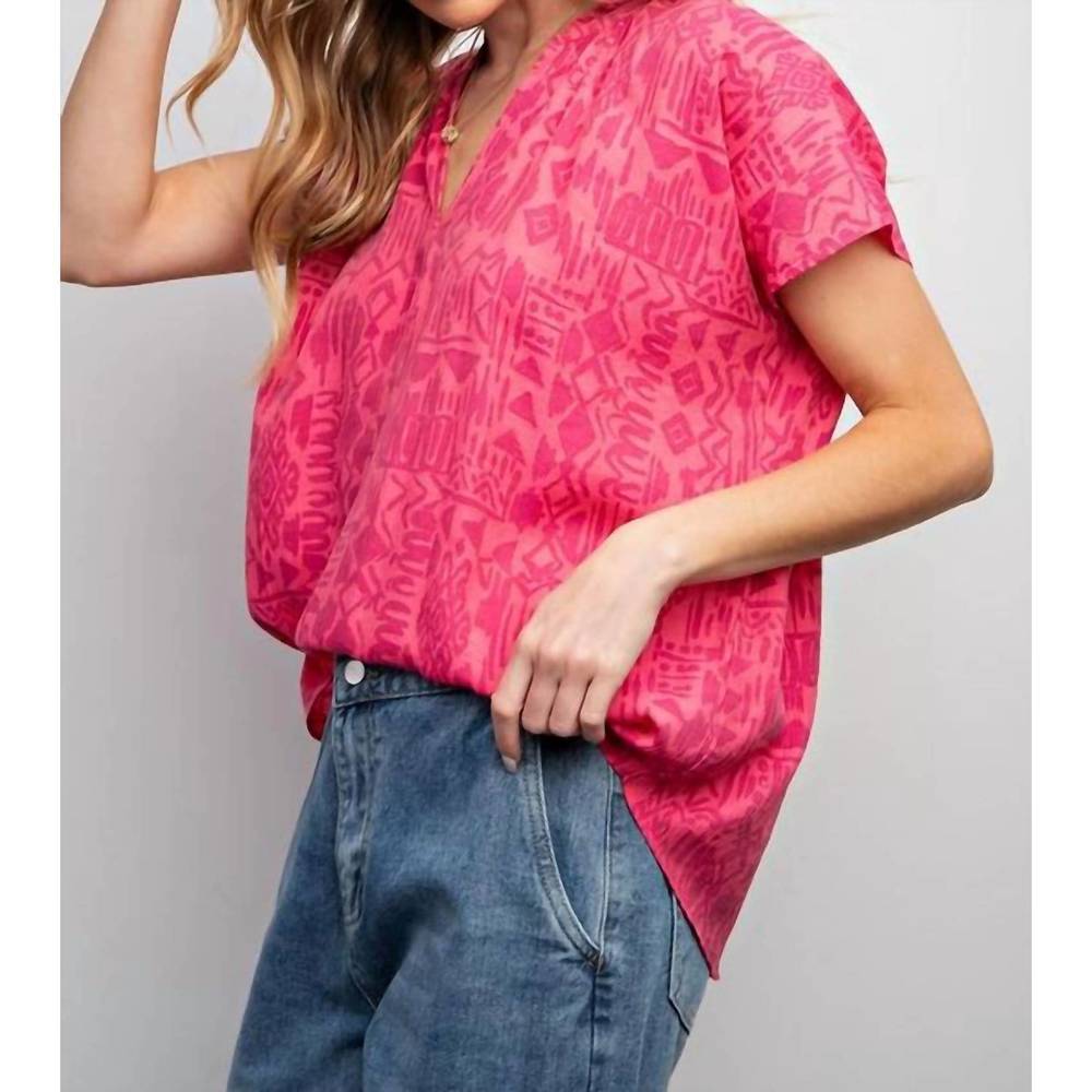 NEW EASEL the peach blossom top - plus in coral pink - Picture 4 of 4